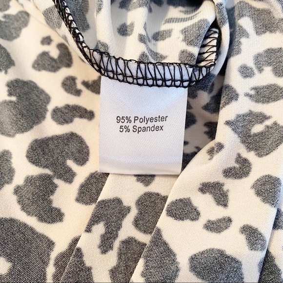 Nina Leonard NWT Leopard Jersey Knit Shift Dress - XL - Picture 5 of 13